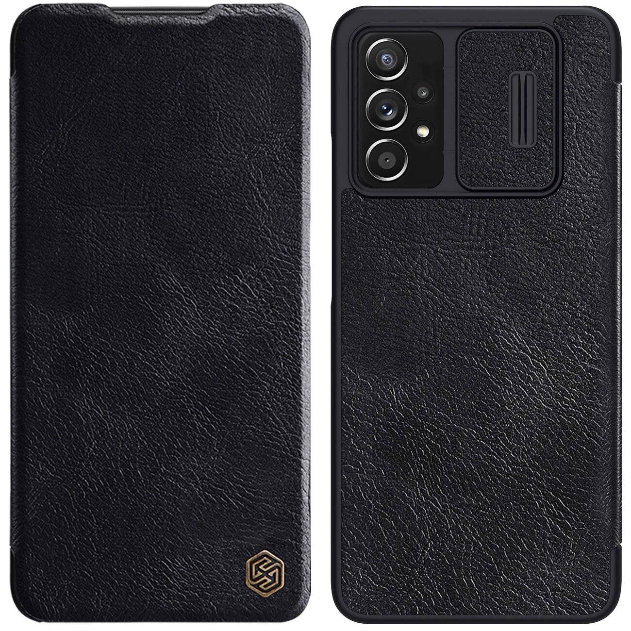 Nillkin Qin Lederholsterhülle Samsung Galaxy A73 schwarz
