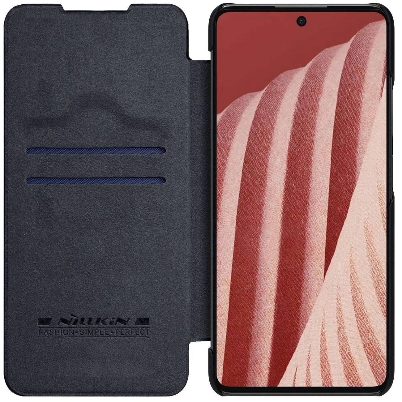 Nillkin Qin Lederholsterhülle Samsung Galaxy A73 schwarz