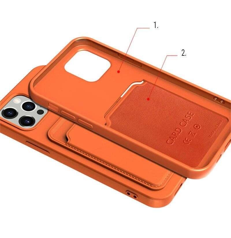 Kartenetui Silikon Kartenfach Samsung Galaxy S22+ S22 Plus weiß