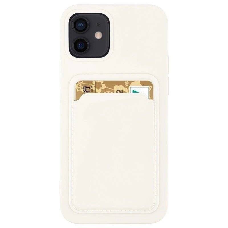 Kartenetui Silikon Kartenfach Samsung Galaxy S22+ S22 Plus weiß