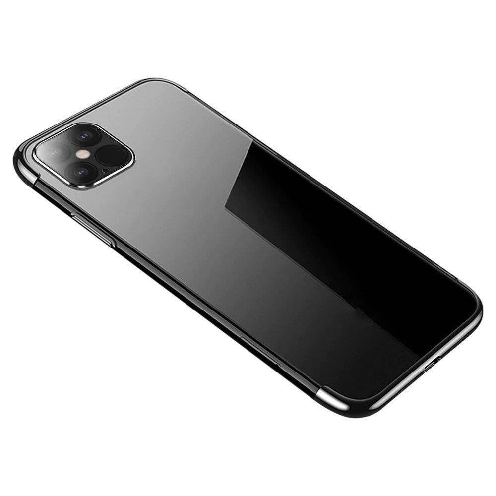 Clear Color Case TPU-Gel-Cover Metallrahmen Samsung Galaxy S22 Ultra schwarz