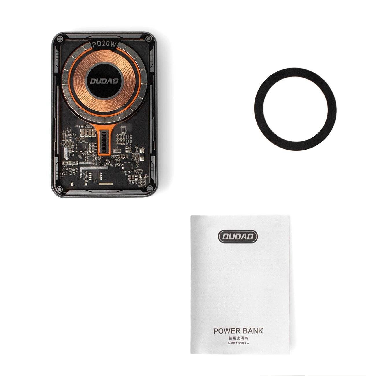 Dudao TGK1 Powerbank MagSafe kabellosem Ladegerät 20W 10000mAh schwarz TGK1-black