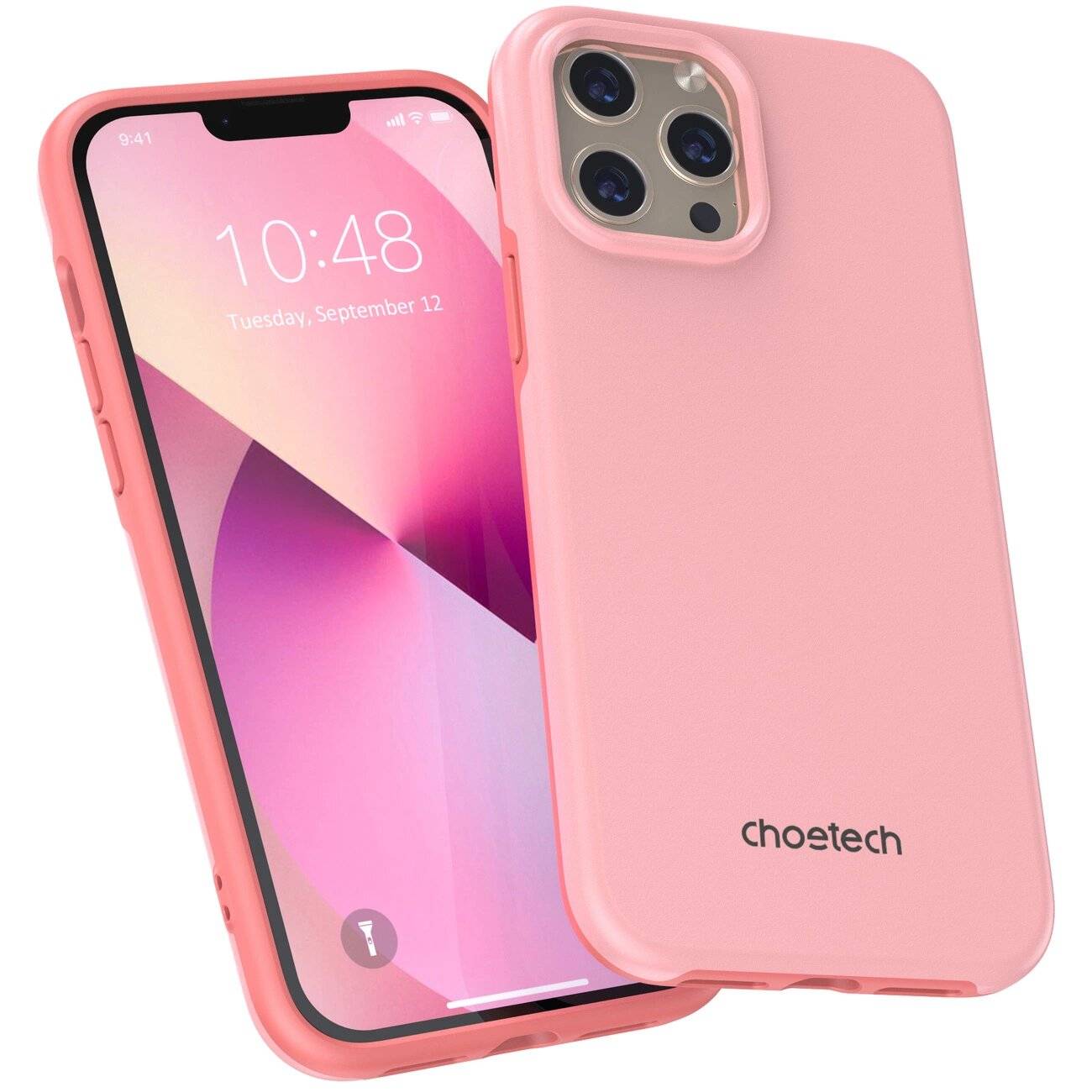 Choetech MFM Anti-Drop Case für iPhone 13 Pro Max, Pink, MagSafe zertifiziert