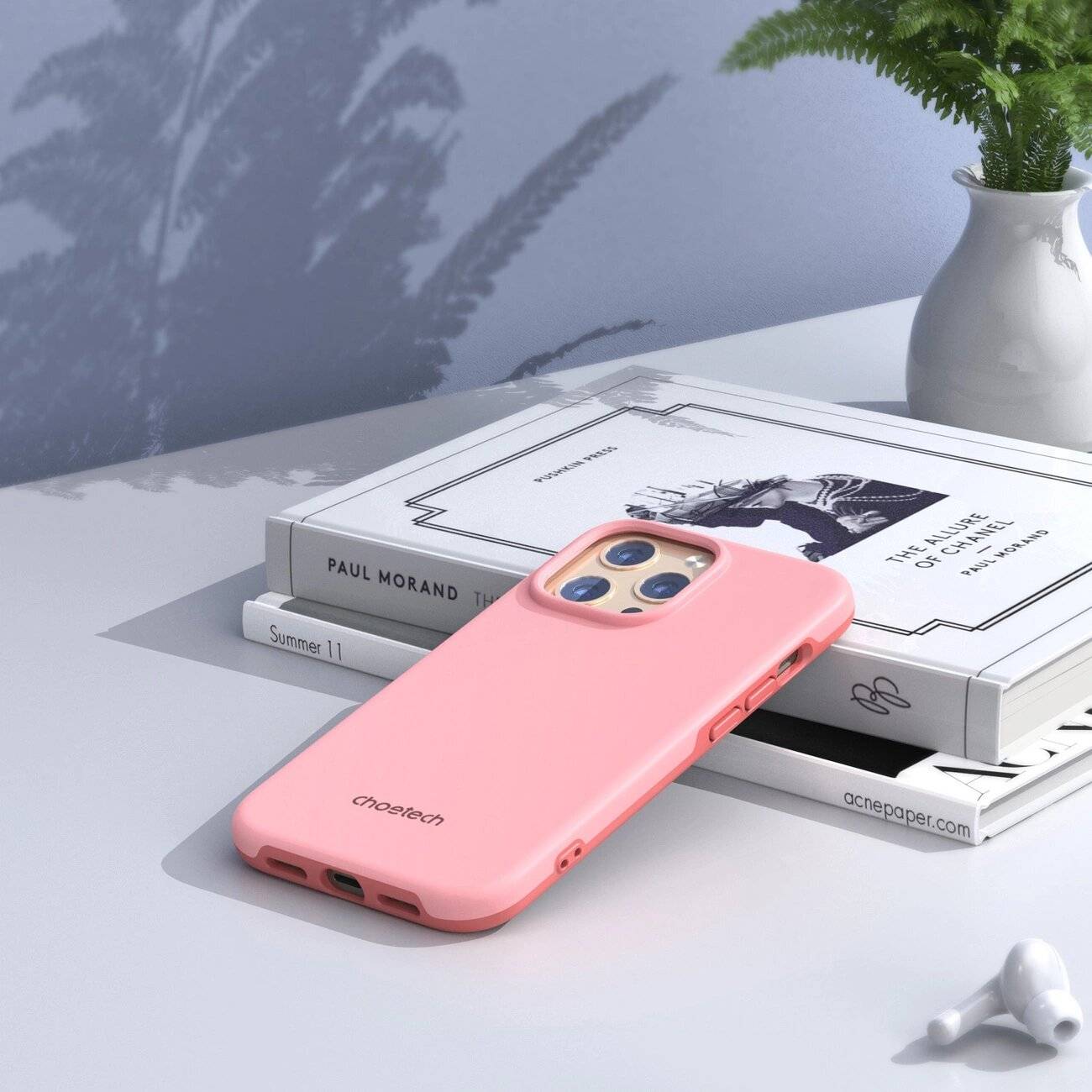 Choetech MFM Anti-Drop Case für iPhone 13 Pro Max, Pink, MagSafe zertifiziert