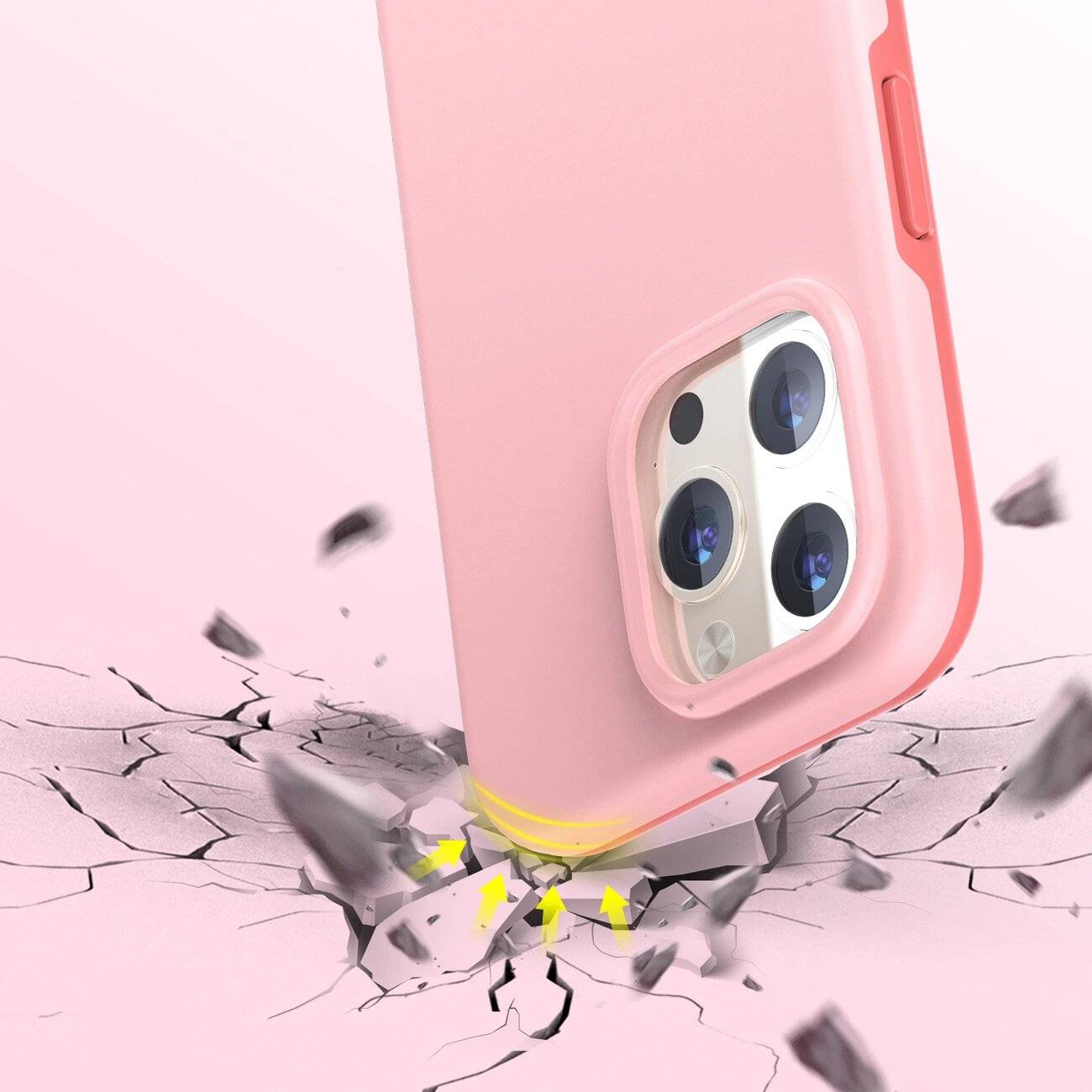 Choetech MFM Anti-Drop Case für iPhone 13 Pro Max, Pink, MagSafe zertifiziert