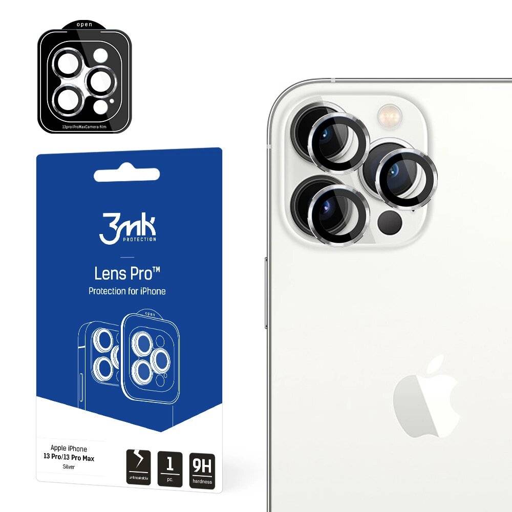Kameraglas iPhone 13 Pro Max / 9H 3mk Lens Protection Series – Silber