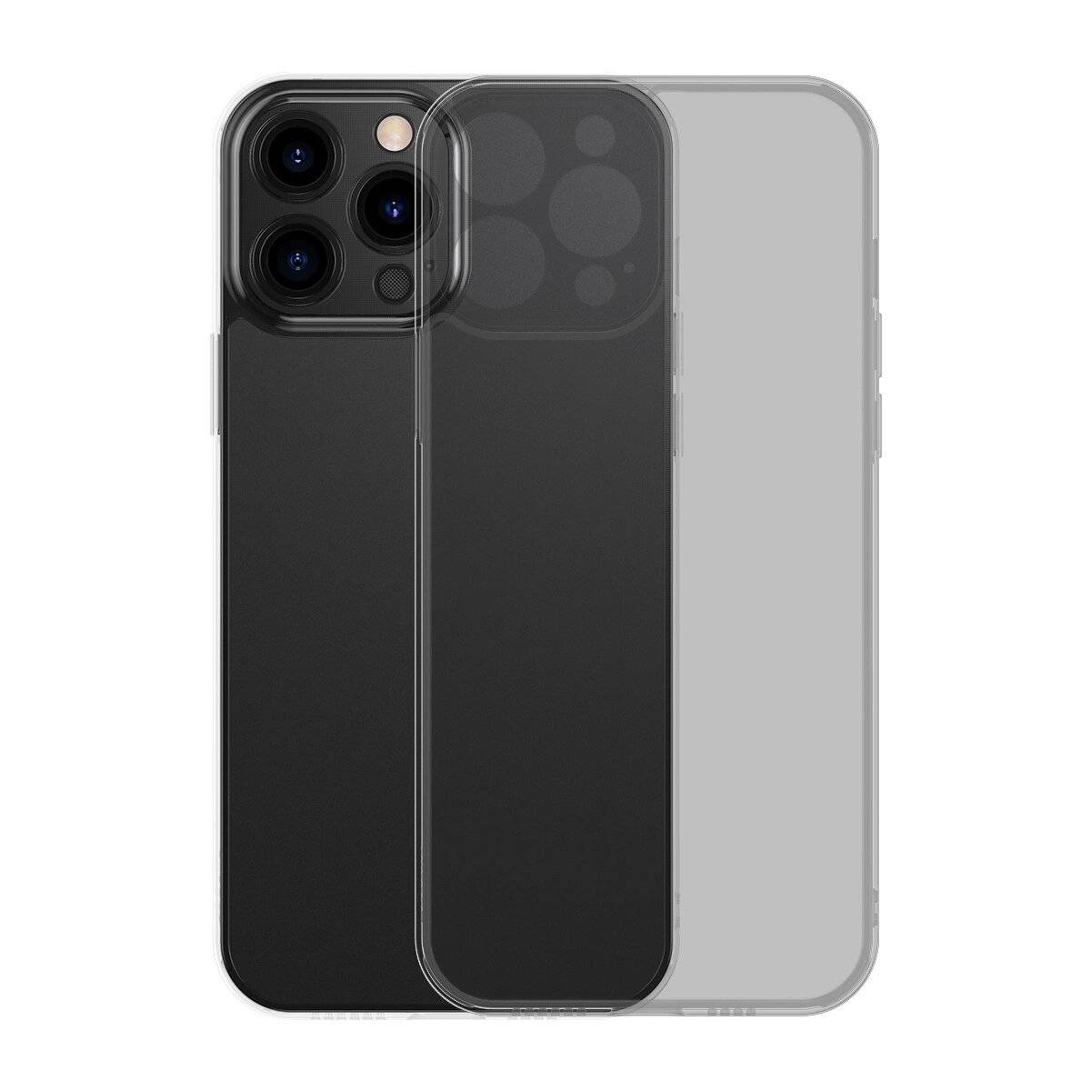 Baseus Frosted Glass Case Cover iPhone 13 Pro Max Hardcover Gelrahmen schwarz ARWS001101