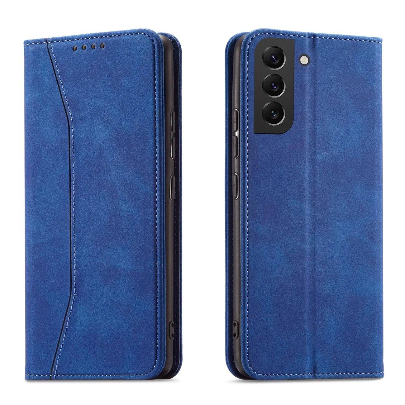Magnet Fancy Case Cover Samsung Galaxy S22 + Plus Tasche Brieftasche Kartenhalter Blau