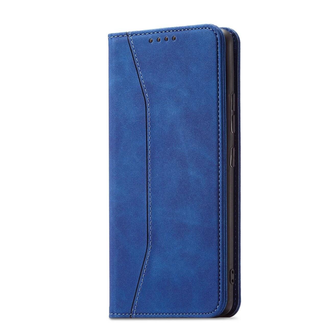 Magnet Fancy Case Cover Samsung Galaxy S22 + Plus Tasche Brieftasche Kartenhalter Blau