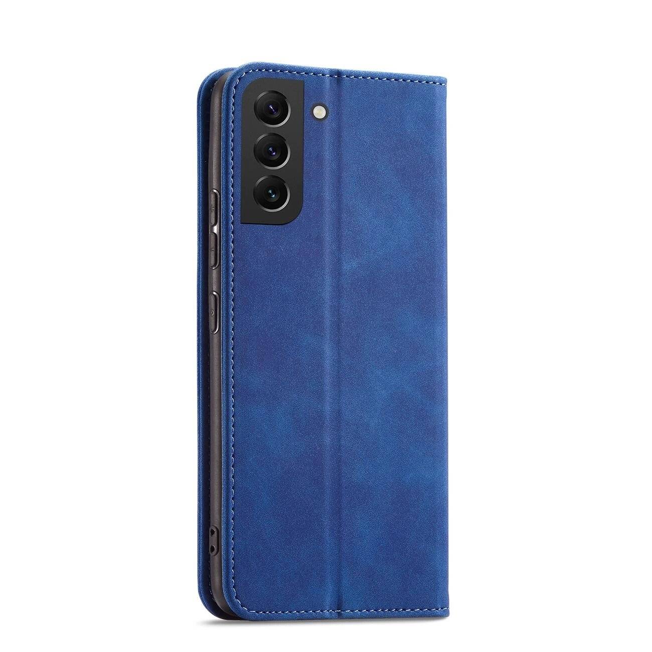 Magnet Fancy Case Cover Samsung Galaxy S22 + Plus Tasche Brieftasche Kartenhalter Blau