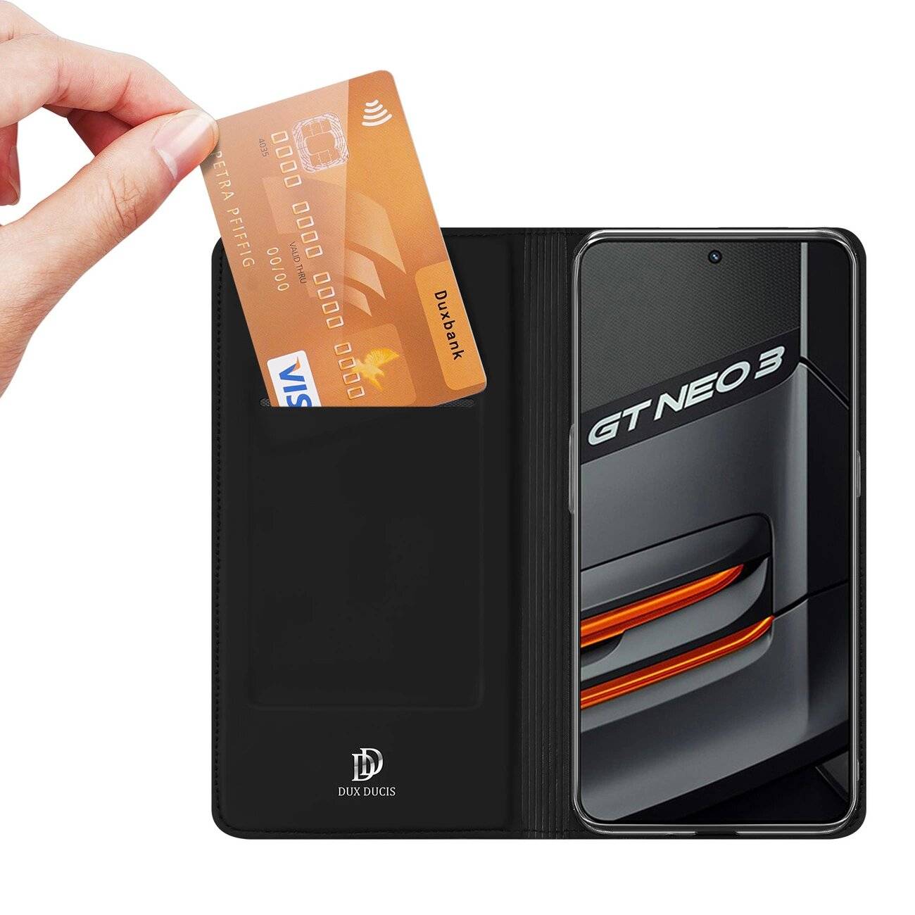 Dux Ducis Skin Pro Holster Case Cover Klappe Realme GT Neo 3 schwarz