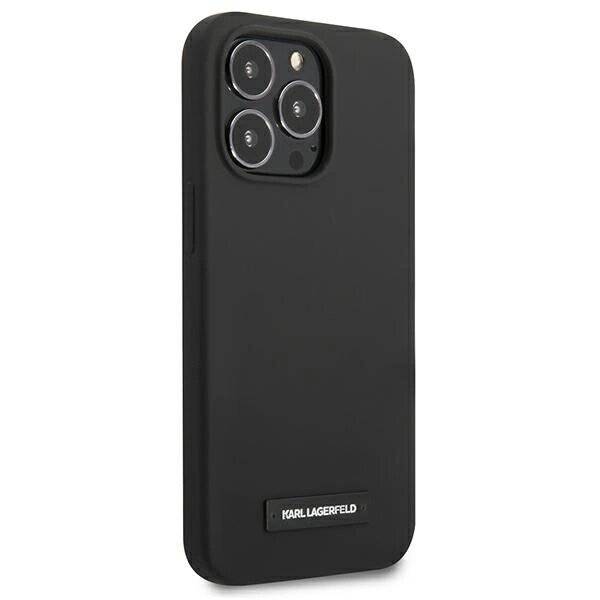 Karl Lagerfeld KLHCP13LSLMP1K iPhone 13 Pro / 6.1" Hardcase schwarz/schwarz Silikon Plaque