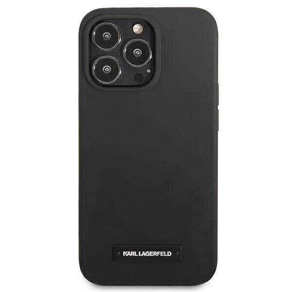 Karl Lagerfeld KLHCP13LSLMP1K iPhone 13 Pro / 6.1" Hardcase schwarz/schwarz Silikon Plaque