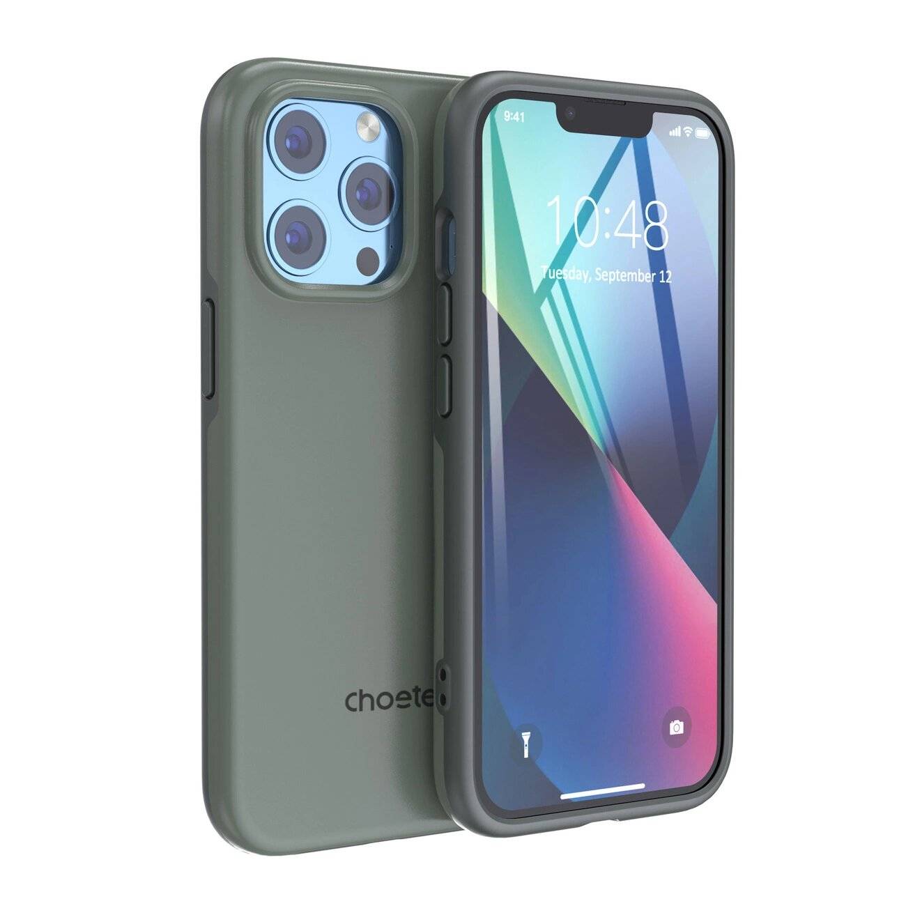 Choetech MFM Anti-Drop Case für iPhone 13 Pro, MagSafe zertifiziert, Grün