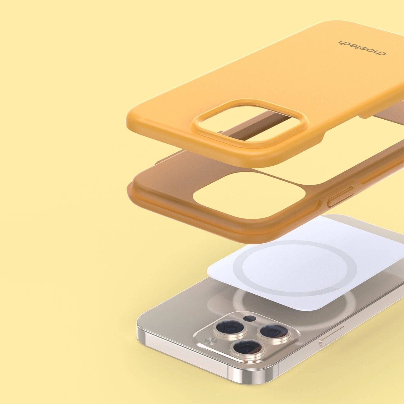 Choetech MFM Anti-Drop-Hülle Made For MagSafe iPhone 13 Pro orange PC0113-MFM-YE