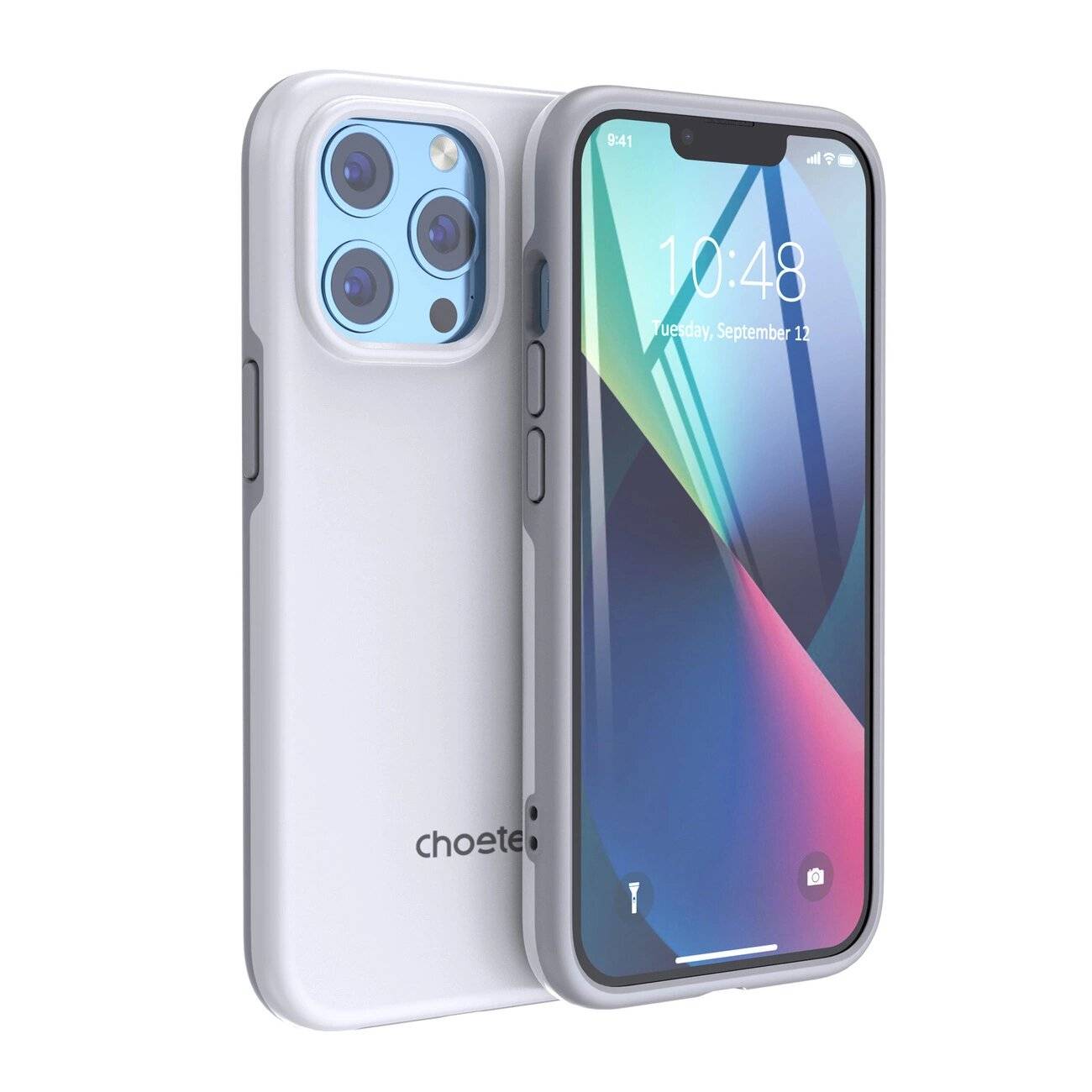 Choetech iPhone 13 Pro Max Case, MagSafe-zertifiziert, Anti-Drop, Weiß, PC0114-MFM-WH