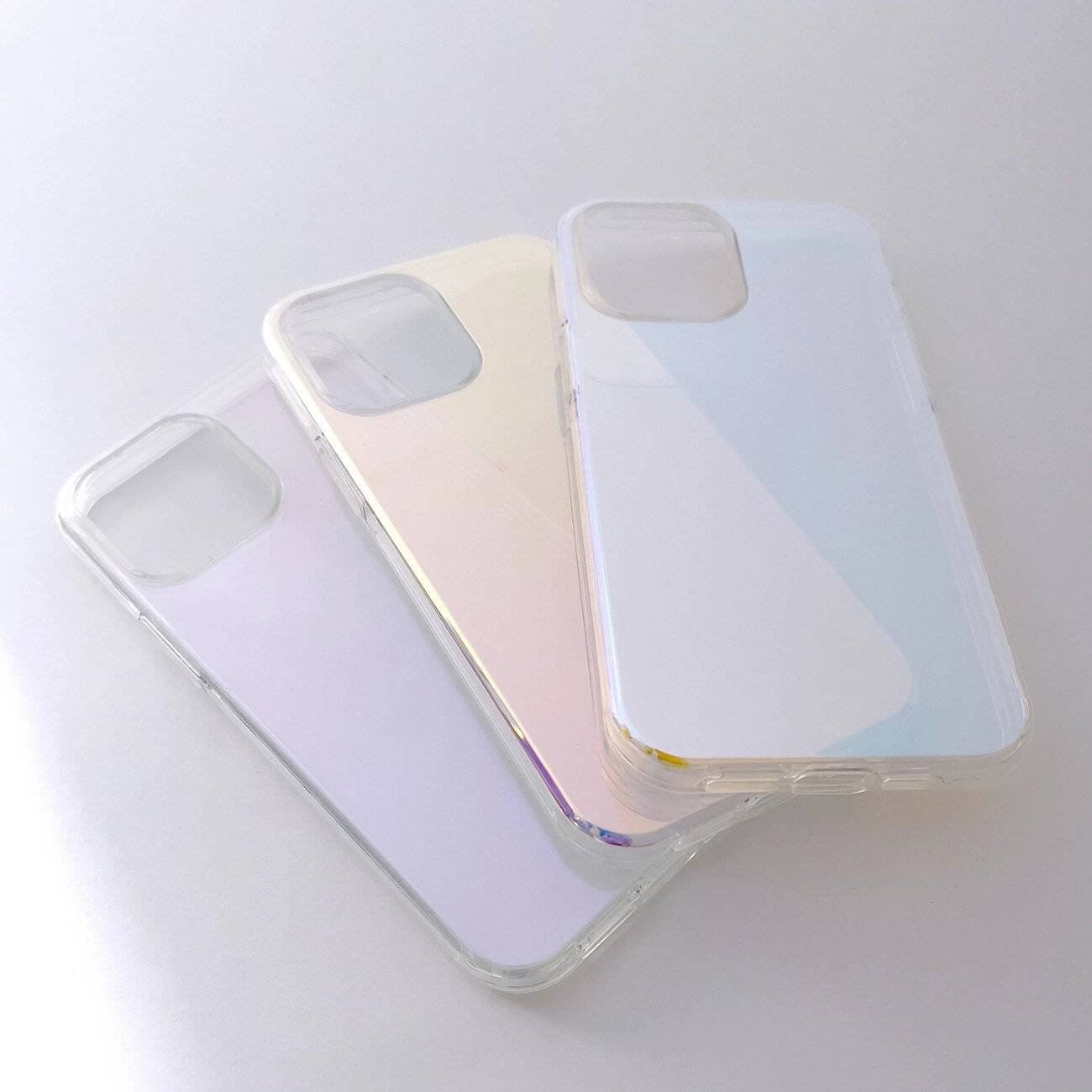 Aurora Case Hülle iPhone 13 Gel Neon Cover lila