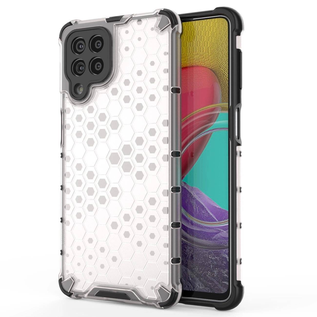 Gepanzerte Wabenhülle Gelrahmen Samsung Galaxy M53 5G transparent