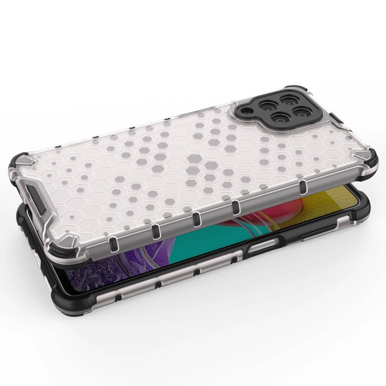 Gepanzerte Wabenhülle Gelrahmen Samsung Galaxy M53 5G transparent