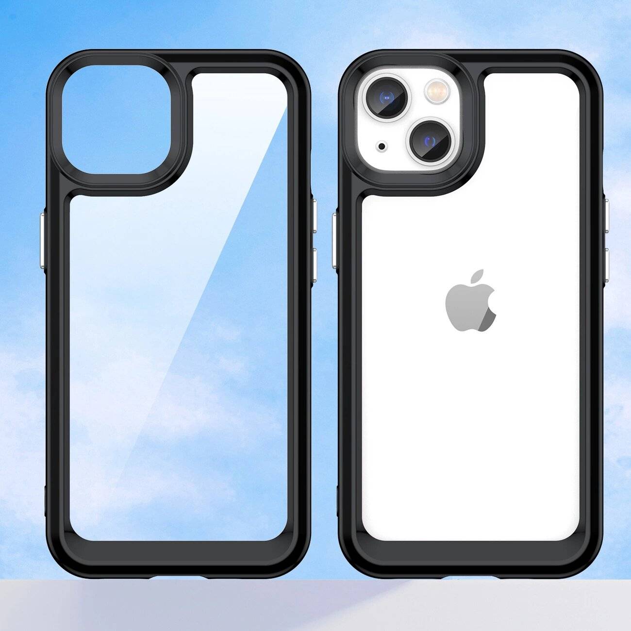 Outer Space Case iPhone 14 Plus Hardcover Gelrahmen schwarz