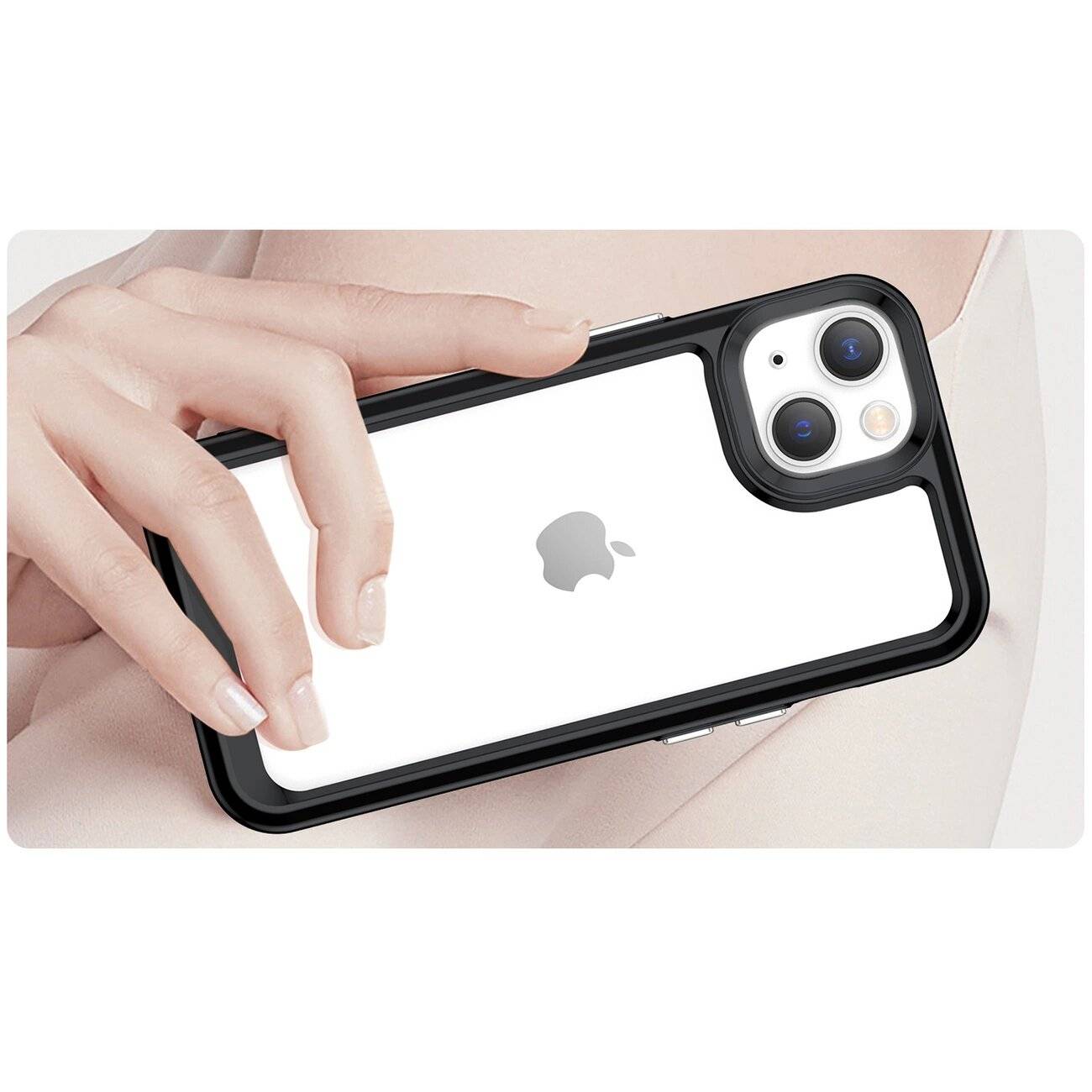 Outer Space Case iPhone 14 Plus Hardcover Gelrahmen schwarz