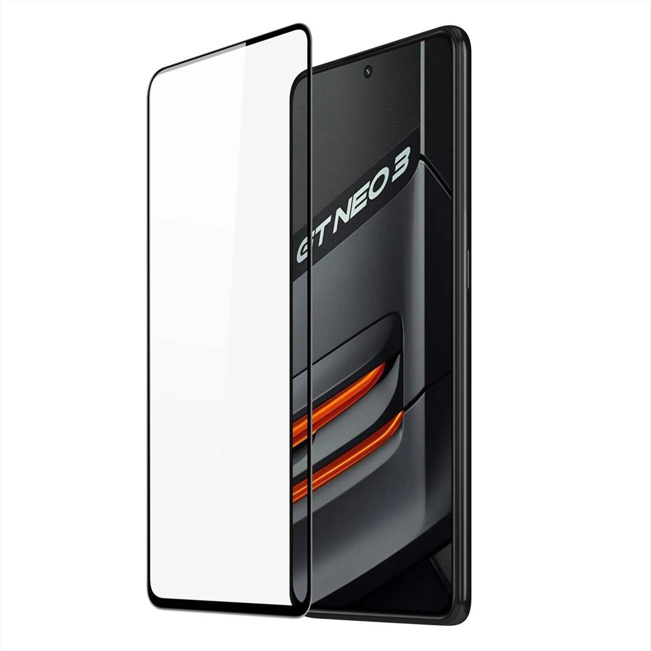 Dux Ducis 9D Displayschutzfolie gehärtetem Glas Realme GT Neo 3 9H schwarzem Rahmen