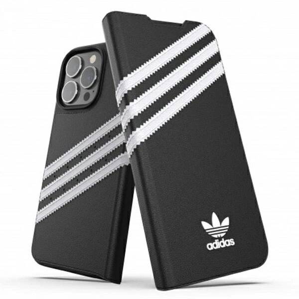 Adidas OR Booklet Case PU iPhone 13 Pro / 6,1" czarno biały/black white 47112