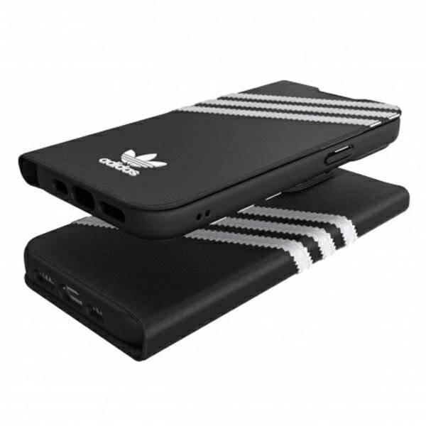 Adidas OR Booklet Case PU iPhone 13 Pro / 6,1" czarno biały/black white 47112