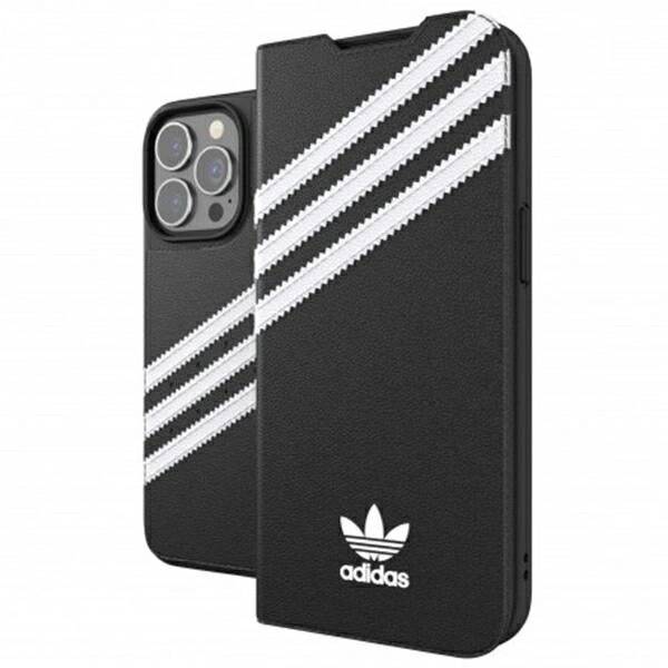 Adidas OR Booklet Case PU iPhone 13 Pro / 6,1" czarno biały/black white 47112