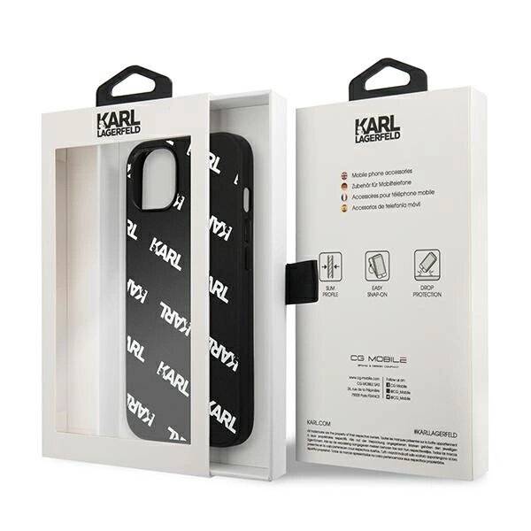 Karl Lagerfeld KLHCP13SPULMBK3 iPhone 13 mini 5,4" Hartschale schwarz/schwarz Allover