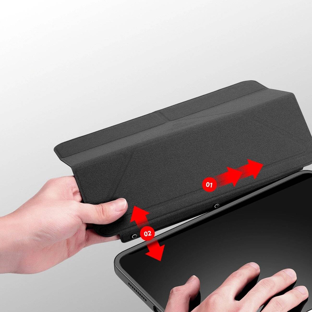 Dux Ducis Magi Hülle iPad mini 2021 Smart Cover Ständer Aufbewahrung Apple Pencil grau