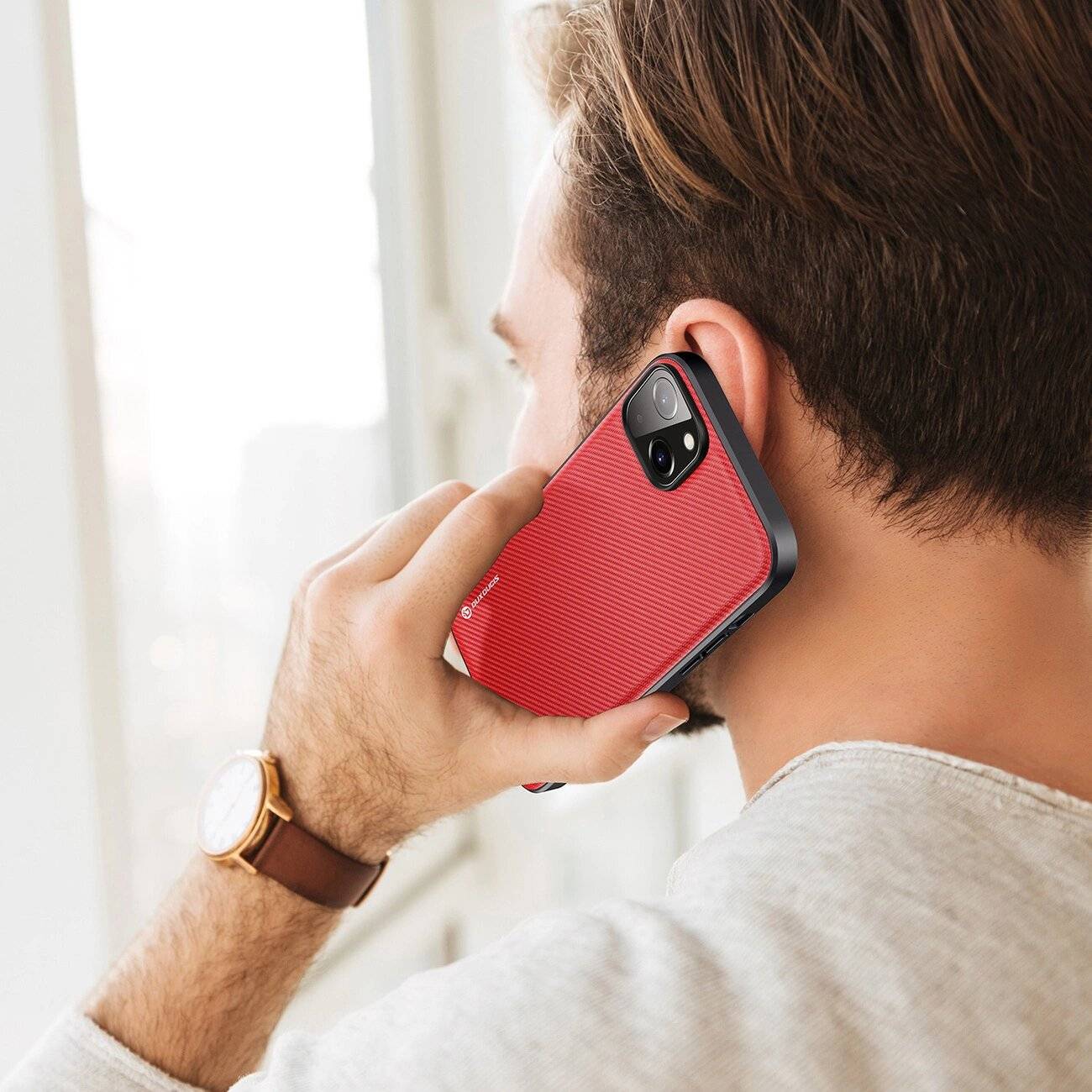 Dux Ducis Fino Hülle Nylon iPhone 14 Plus rot