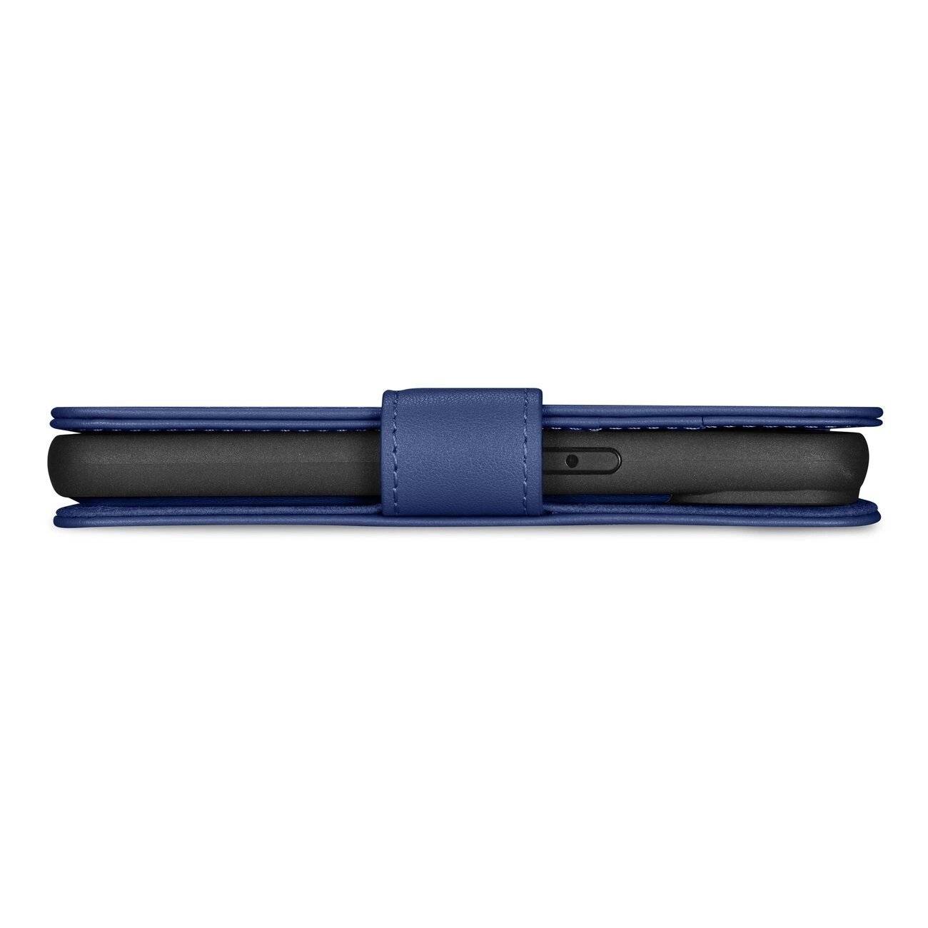 iCarer Wallet Case 2in1 Cover iPhone 14 Pro Leder Flip Anti-RFID blau WMI14220726-BU