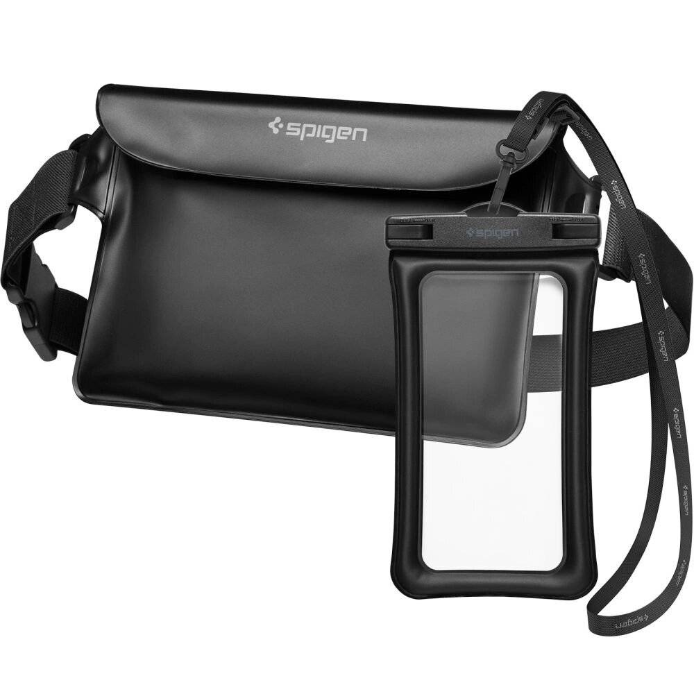 Spigen Aqua Shield A621 wasserdichte Hüfttasche + schwimmende Tasche – Schwarz