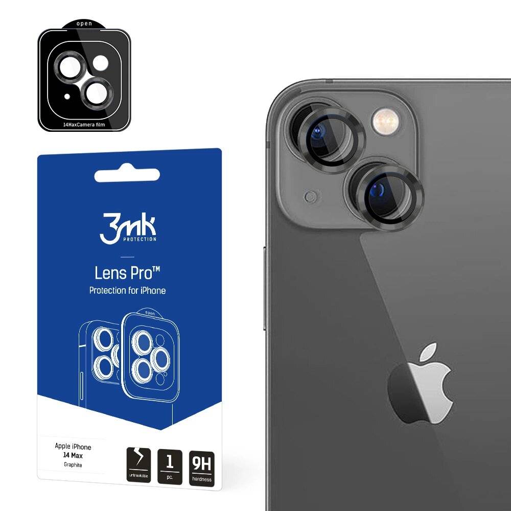 Kameraglas iPhone 14 Plus 9H Objektiv 3mk Lens Protection Pro-Serie - grau