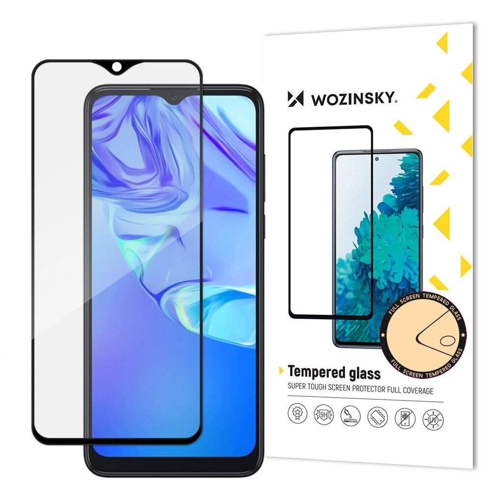 Wozinsky super haltbar Full Glue Hartglas Vollbild Rahmen Case Friendly TCL 305 schwarz