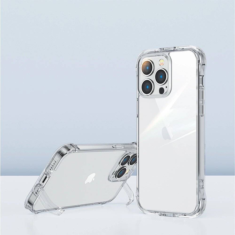 Joyroom Defender Series Case Cover iPhone 14 Armored Hook Stand Clear JR-14H1