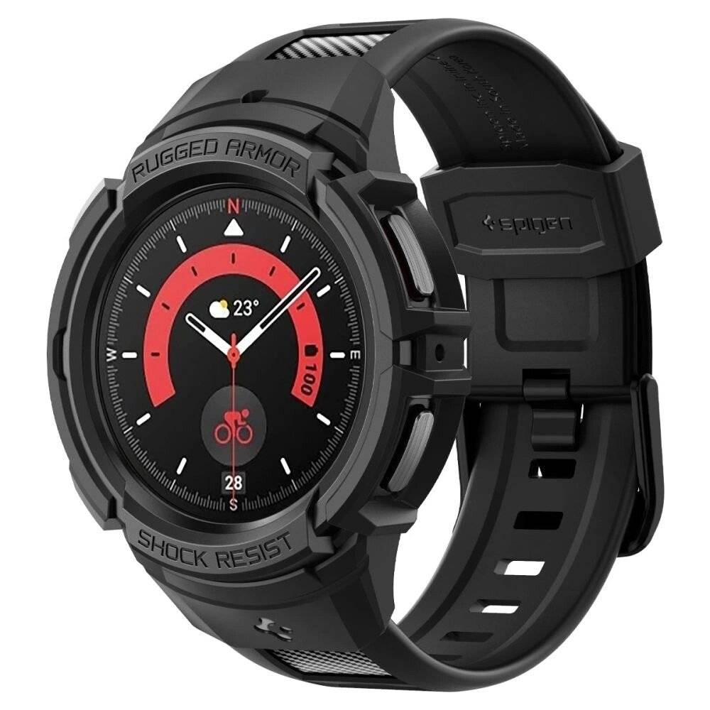 Spigen Rugged Armor Pro Hülle Band Samsung Galaxy Watch 5 45 mm – Schwarz