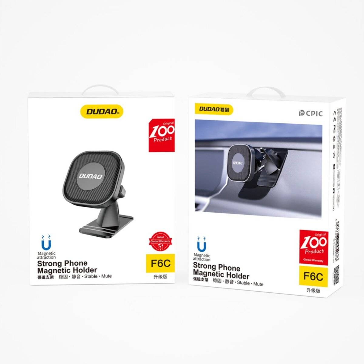 Dudao F6C Magnetischer Smartphone-Autohalter Schwarz