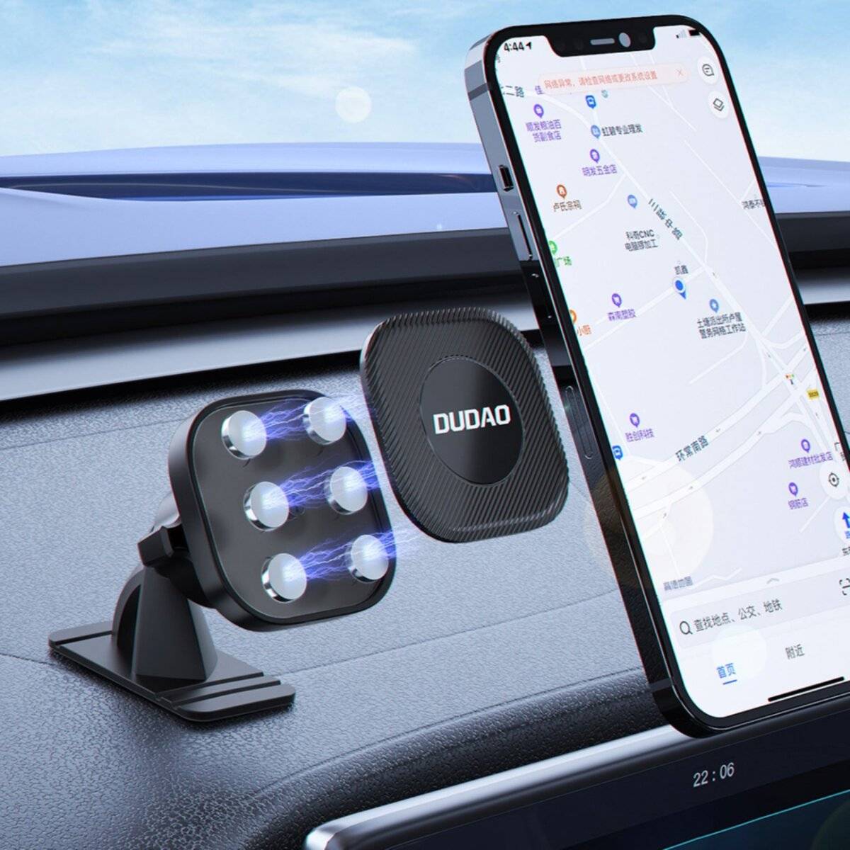Dudao magnetischer Smartphone-Autohalter schwarz F6C