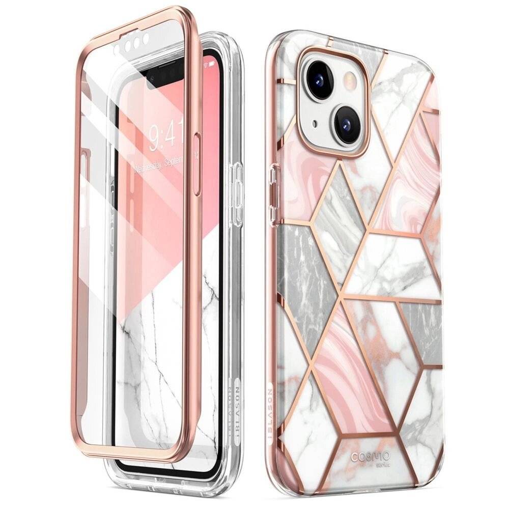 Supcase Cosmo Hülle iPhone 14 Plus – rosa Marmor