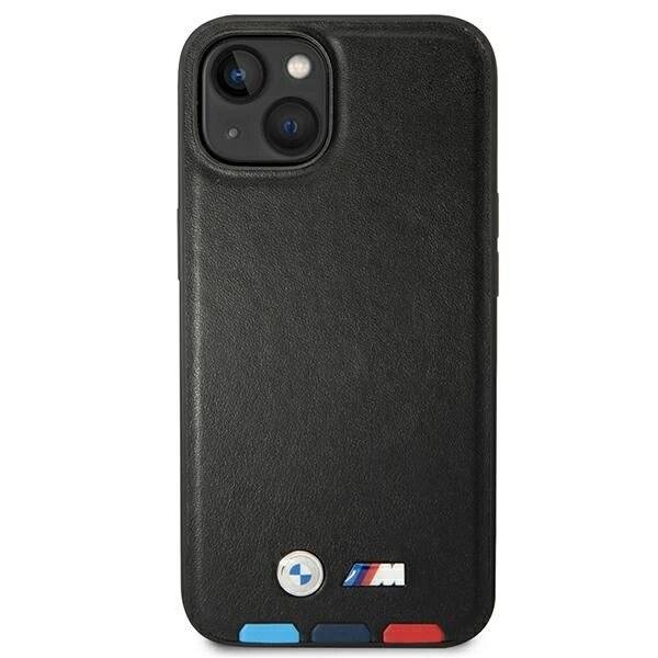 Hülle BMW BMHCP14M22PTDK iPhone 14 Plus 6.7″schwarz / schwarz Leder Stamp Tricolor