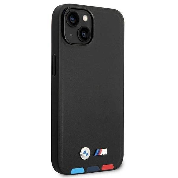 Hülle BMW BMHCP14M22PTDK iPhone 14 Plus 6.7″schwarz / schwarz Leder Stamp Tricolor