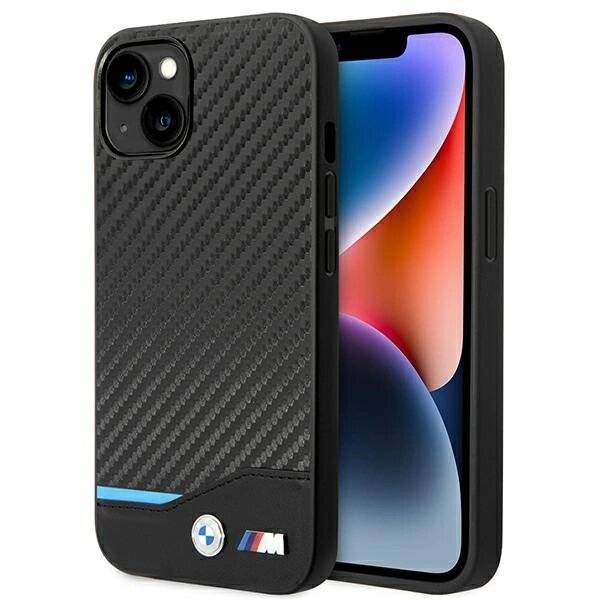 Hülle BMW BMHCP14S22NBCK iPhone 14 6.1″schwarz / schwarzes Leder Carbon
