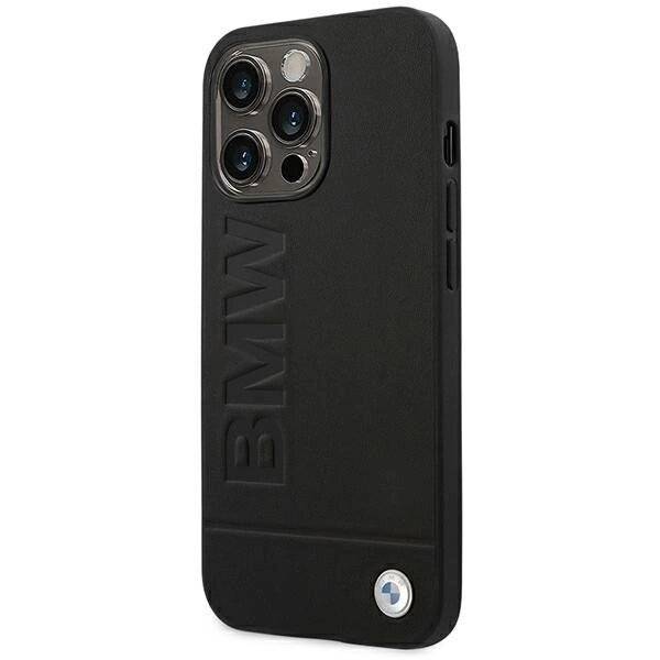 Hülle BMW BMHCP14XSLLBK iPhone 14 Pro Max 6,7″schwarz / schwarz Lederstempel