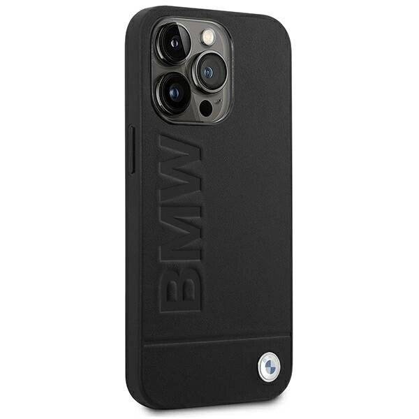 Hülle BMW BMHCP14XSLLBK iPhone 14 Pro Max 6,7″schwarz / schwarz Lederstempel