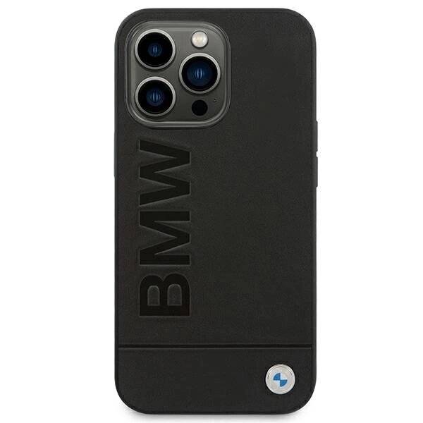 Hülle BMW BMHCP14XSLLBK iPhone 14 Pro Max 6,7″schwarz / schwarz Lederstempel
