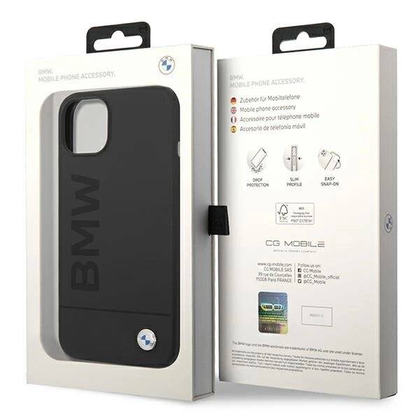 Hülle BMW BMHMP14MSLBLBK iPhone 14 Plus 6.7″schwarz / schwarz Hardcase Silikon Signature Logo