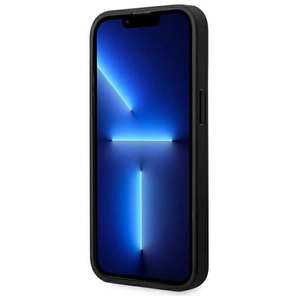 Hülle BMW BMHMP14X22PTDK iPhone 14 Pro Max 6,7 "schwarz / schwarz Leder Stamp Tricolor Magsafe