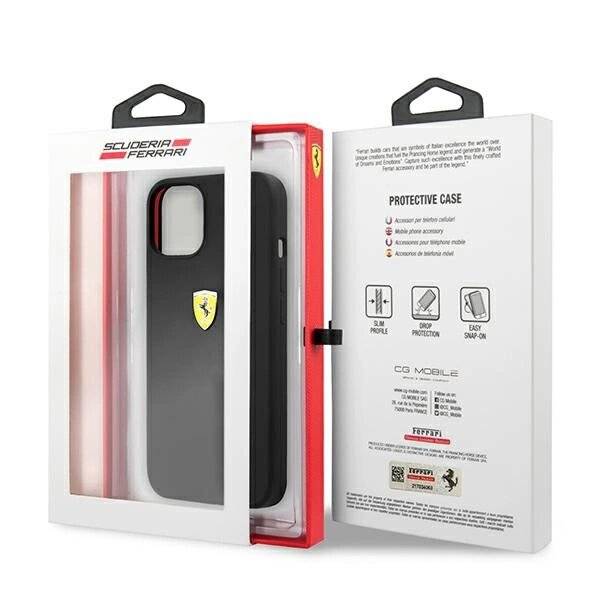 Ferrari FESIHCP13SBK iPhone 13 mini 5.4″ schwarz/schwarz Hardcase Silikon